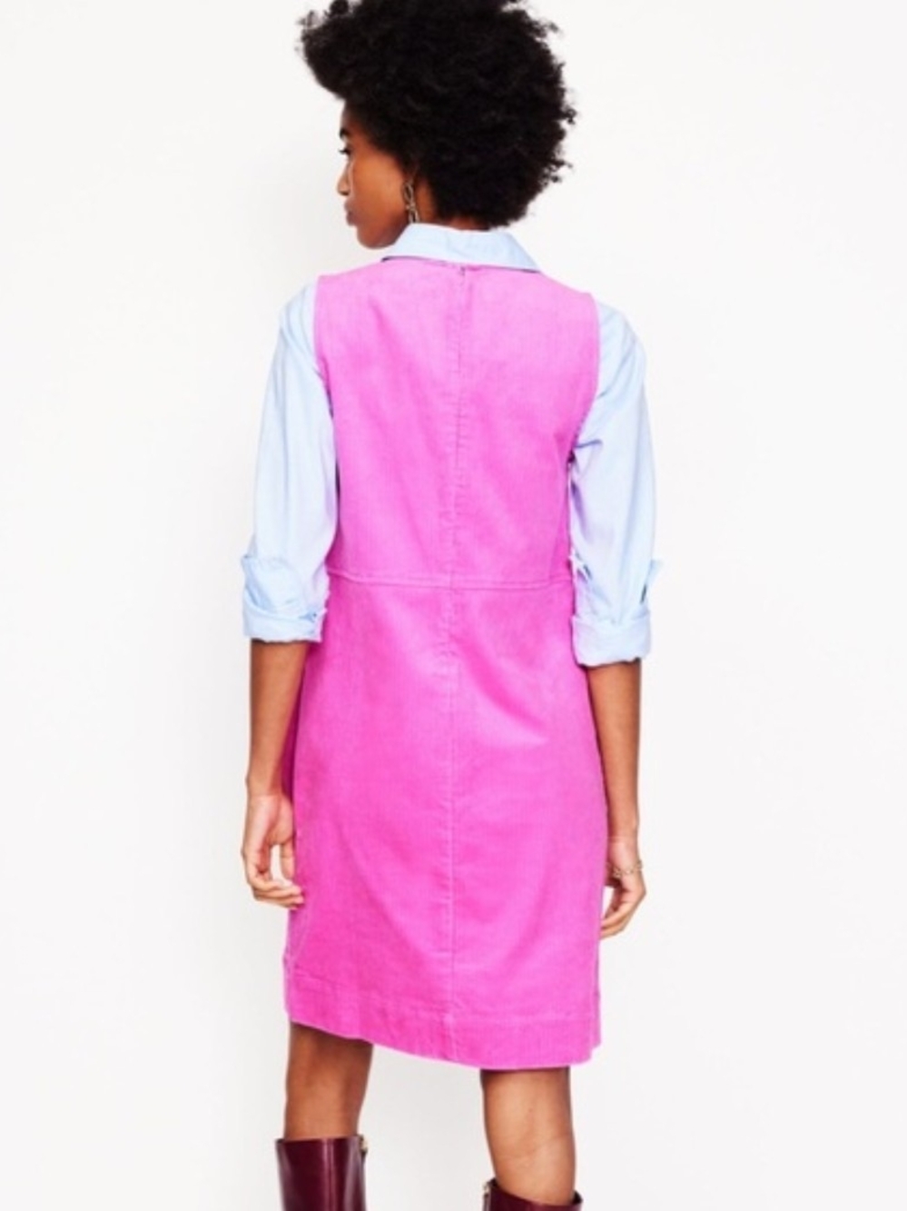 Boden Pia Cord Shift Dress in Phlox Pink Corduroy - Women’s Size US 8R/UK 12R - Picture 10 of 13